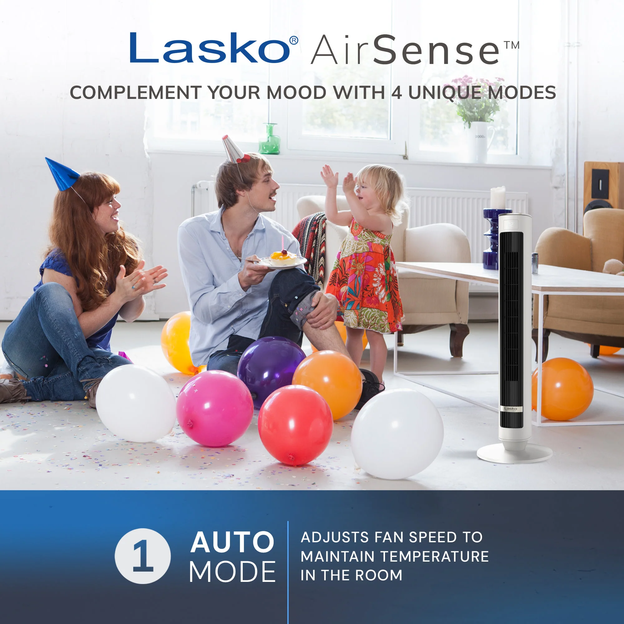Lasko 40" DC Tower Fan: Oscillating, 12-Speed, Remote, Timer, White - Image 5
