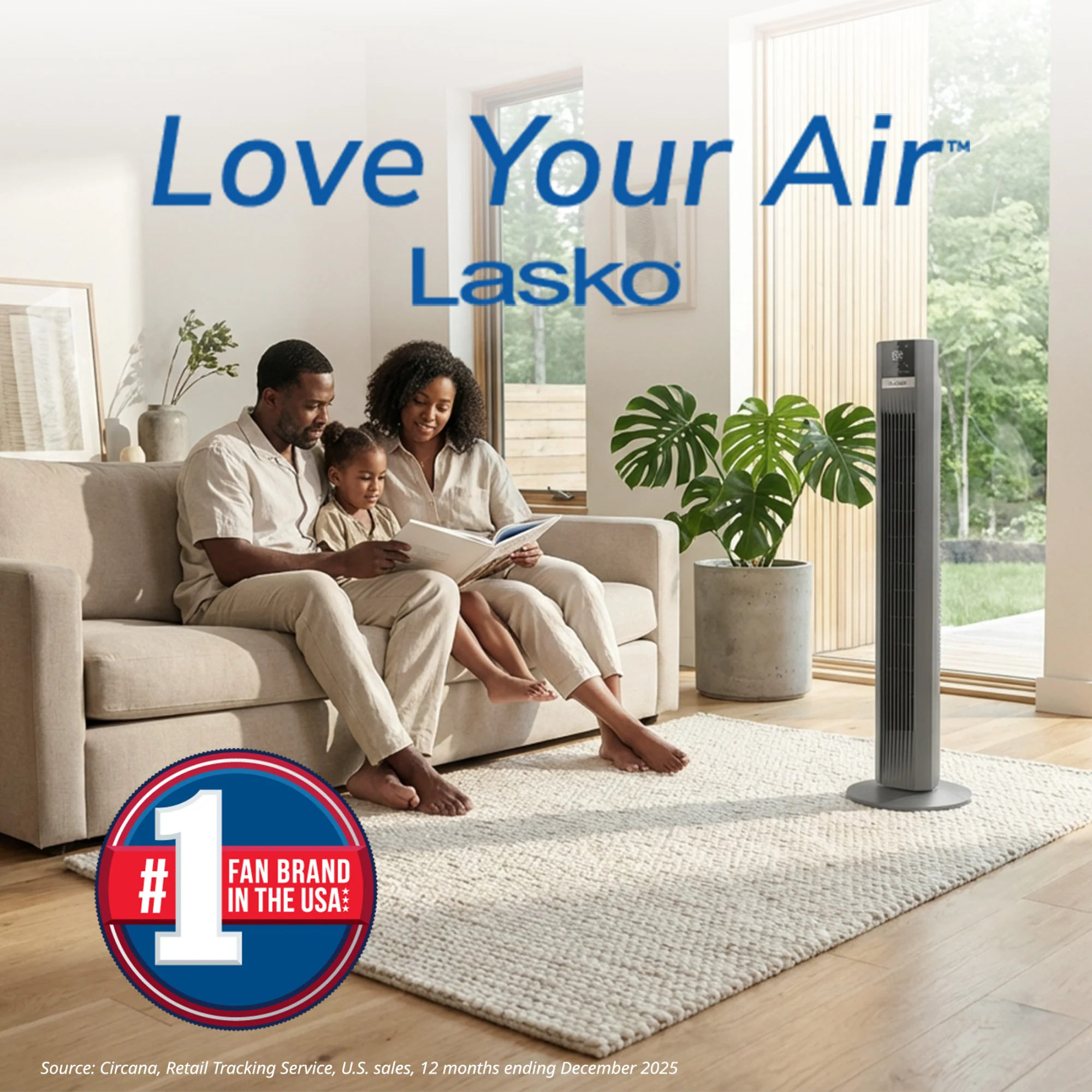 Lasko 48" DC Tower Fan: Oscillating, 12-Speed, Remote, Timer, Gray - Image 6