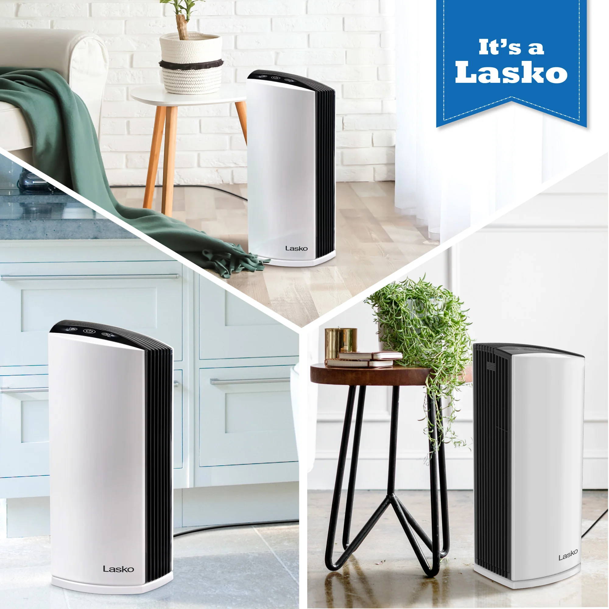 Lasko True HEPA Room Air Purifier with Timer, LP300, White - Image 7