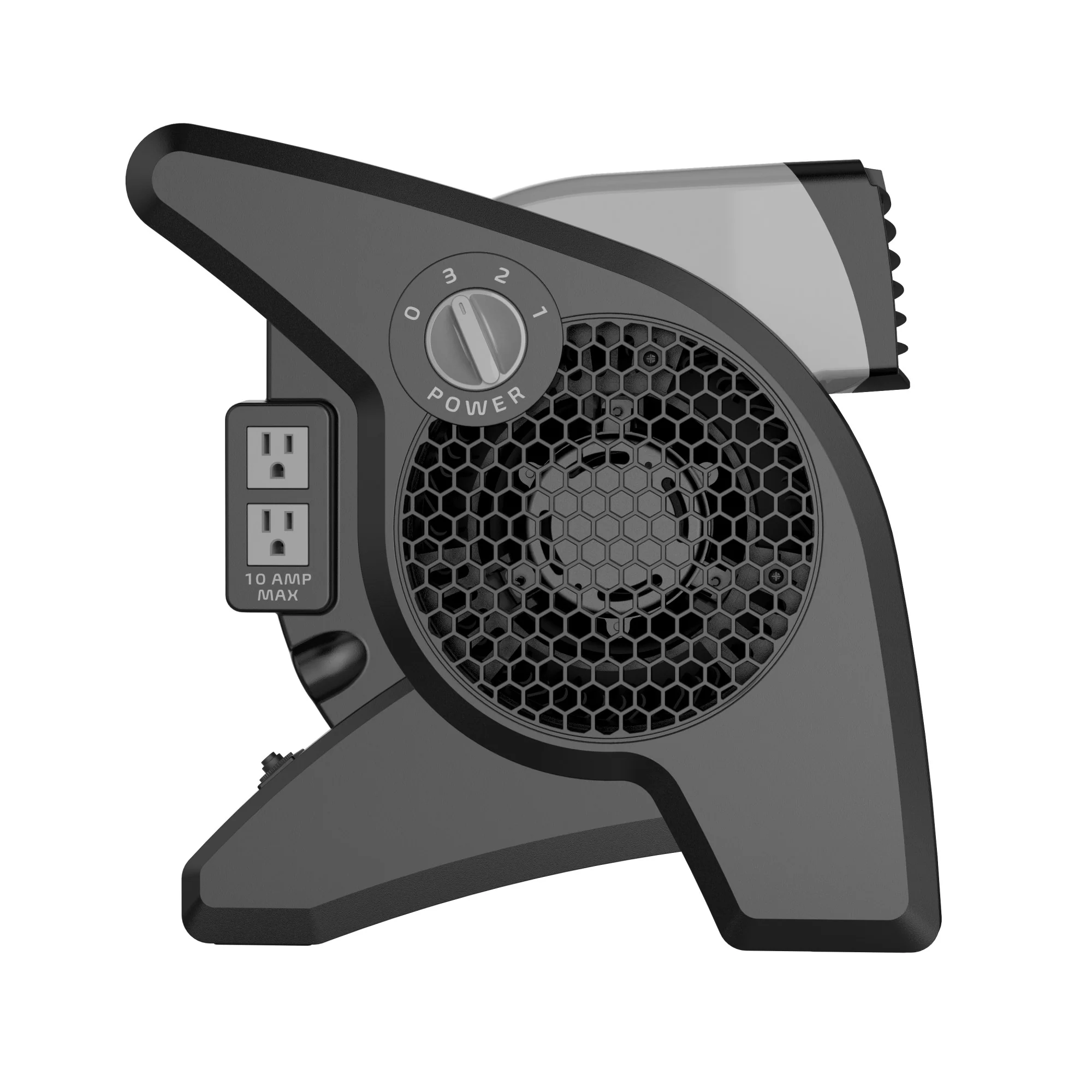 Lasko 15" Air Mover Blower Fan: 3-Speed, High Velocity, 2 Outlets, Pivoting, Black - Image 5