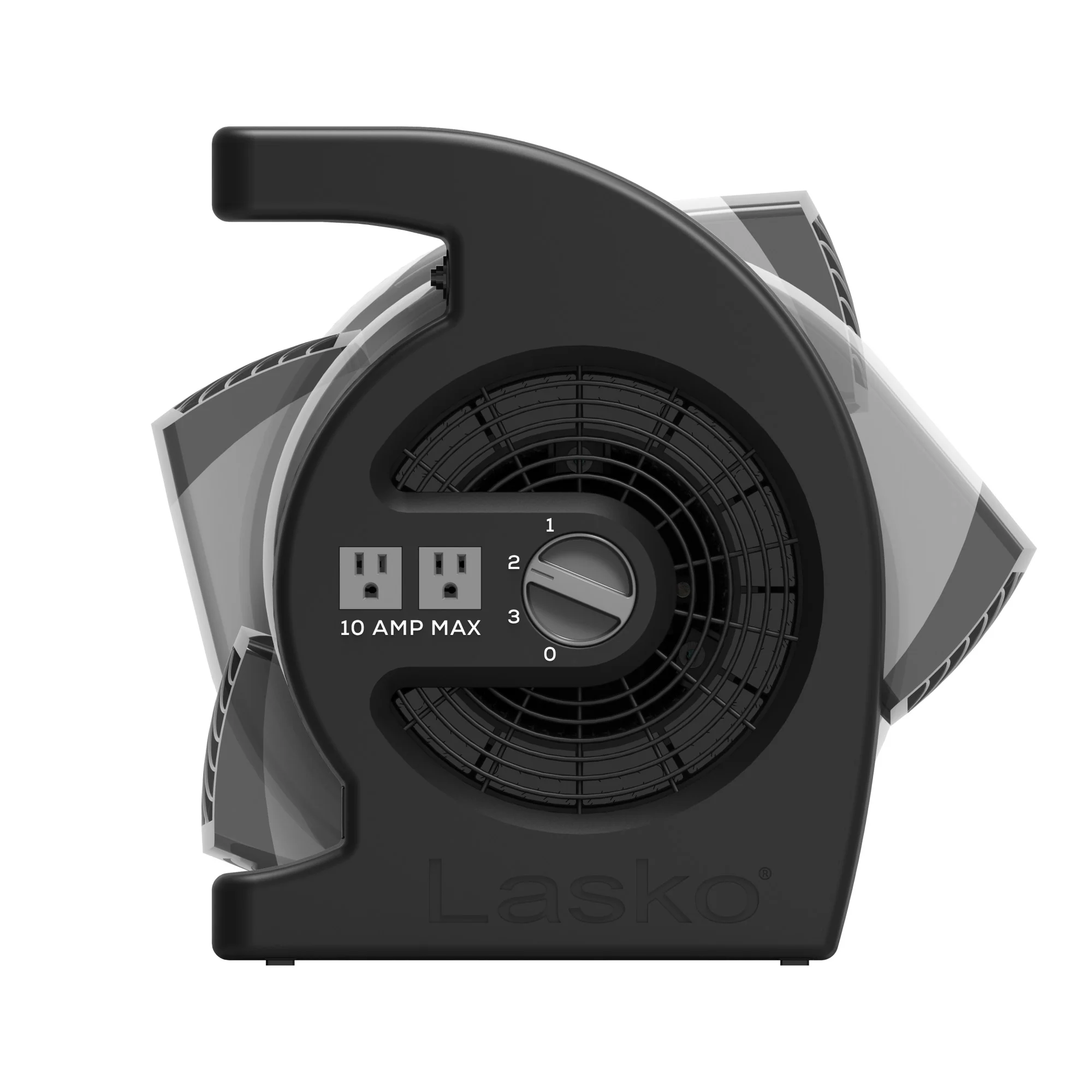 Lasko Max Performance 15" Air Mover Blower Fan: 3-Speed, High Velocity, 2 Outlets, Black - Image 8