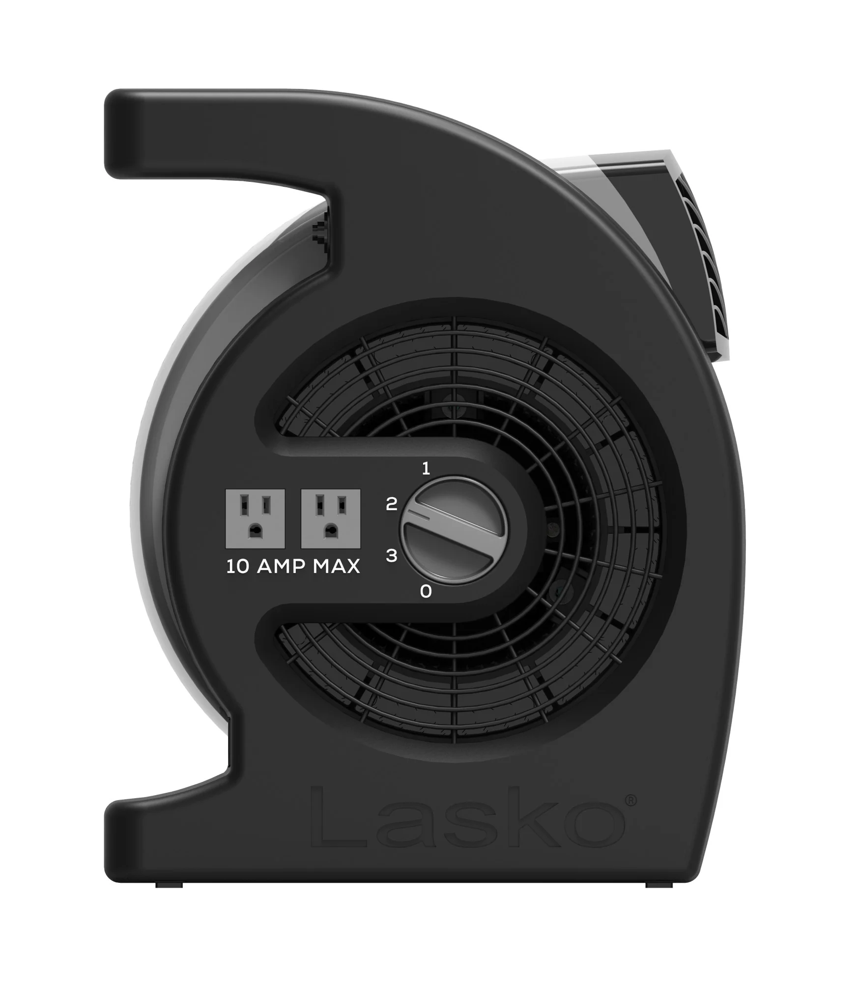 Lasko Max Performance 15" Air Mover Blower Fan: 3-Speed, High Velocity, 2 Outlets, Black - Image 9