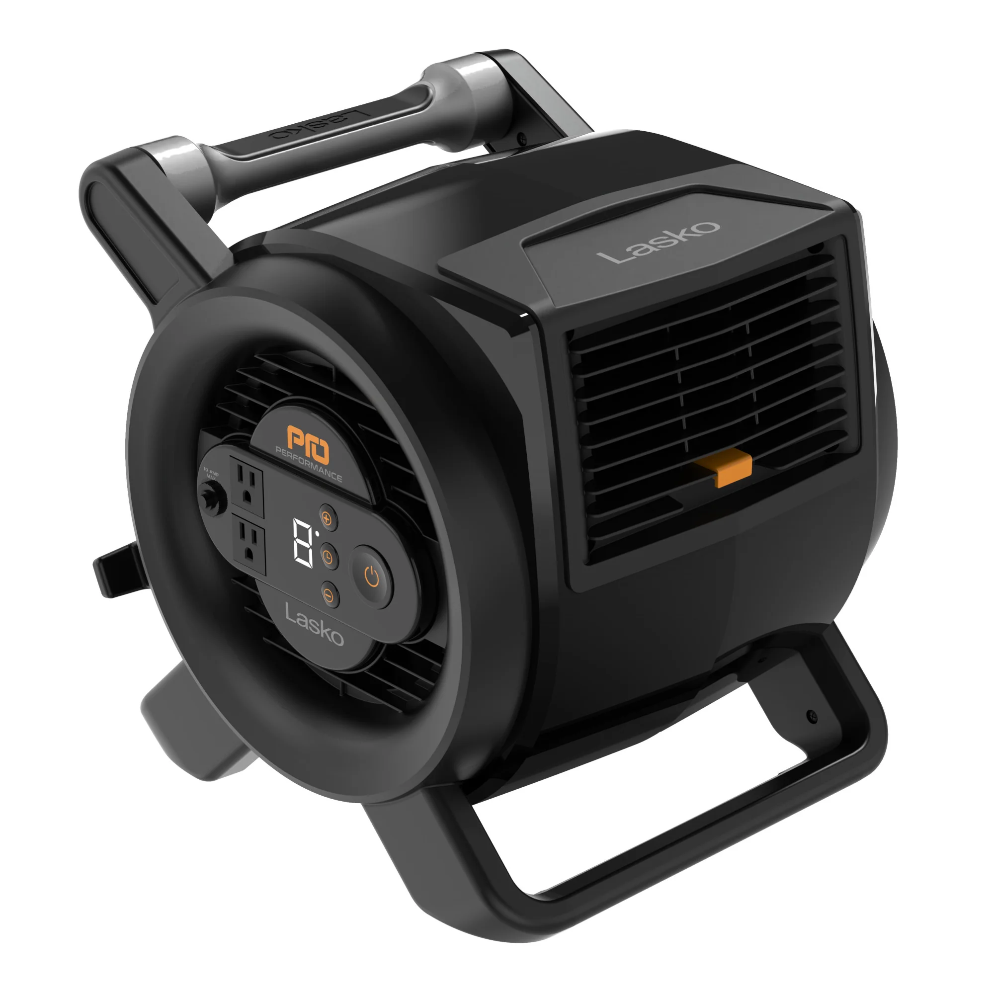 Lasko 14" DC Air Mover Blower Fan: 9-Speed, High Velocity, 2 Outlets, Pivoting, Black - Image 14