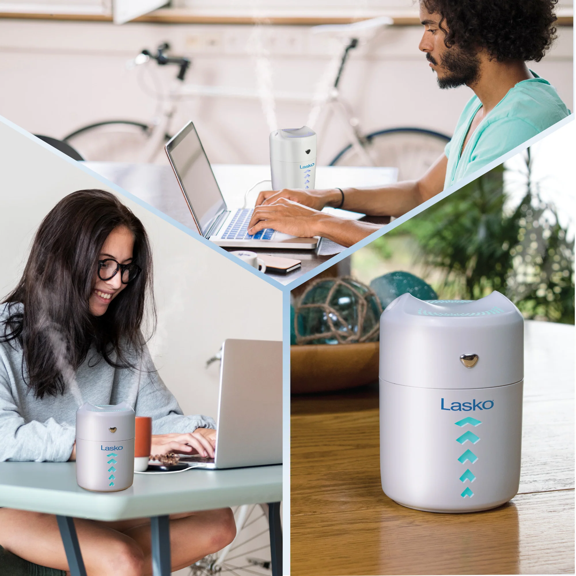 Lasko Ultrasonic Personal Cool Mist Humidifier with Nightlight, UH150, White - Image 6