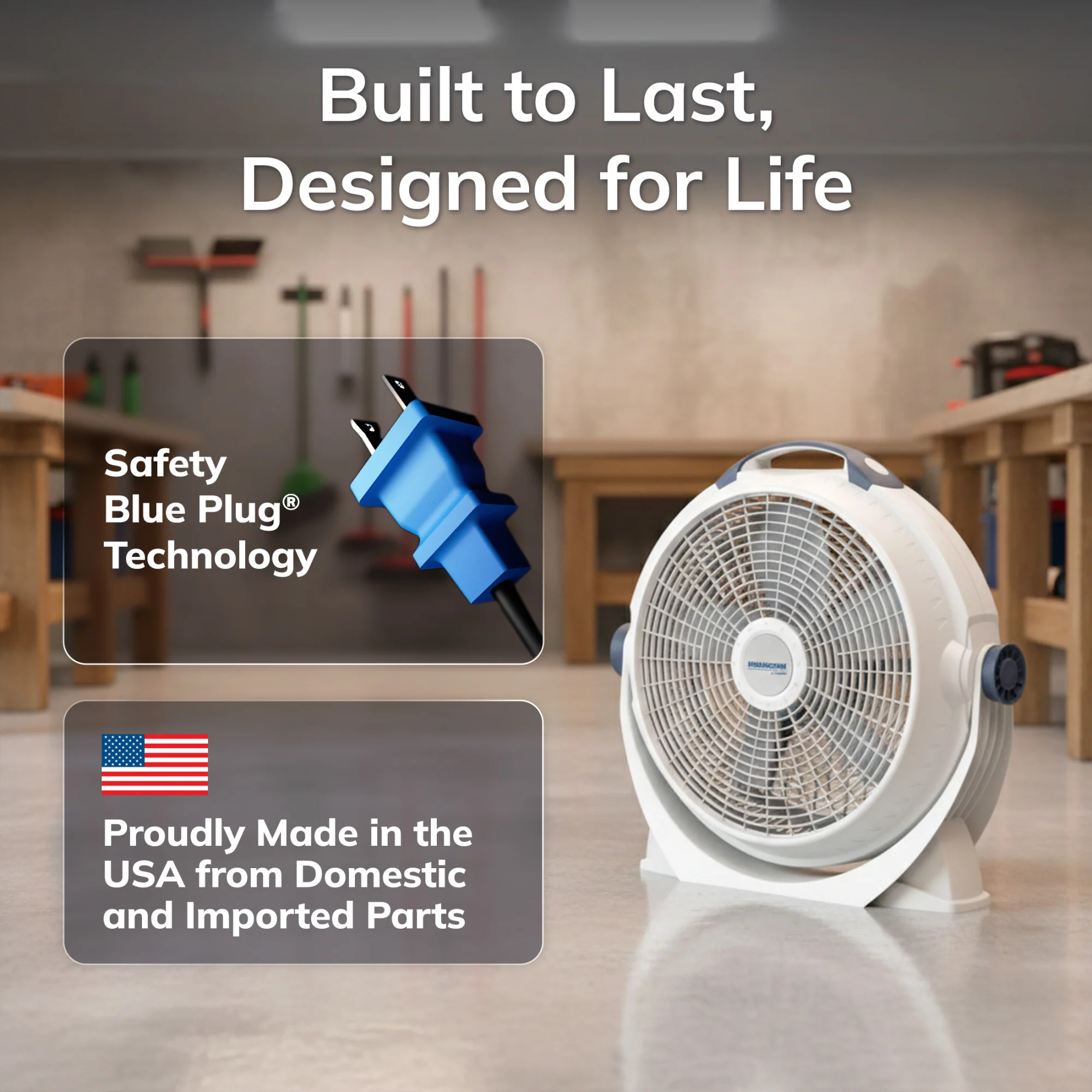 Lasko Wind Machine 20" Air Circulator Fan: 3-Speed, 360° Directional Airflow, Gray - Image 7