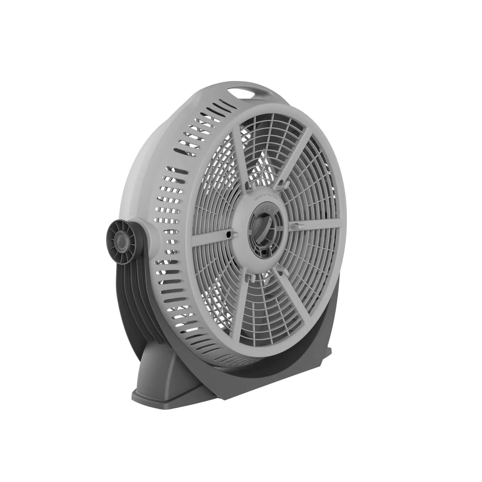 Lasko Wind Machine 20" Air Circulator Fan: 3-Speed, 360° Airflow, Gray - Image 11