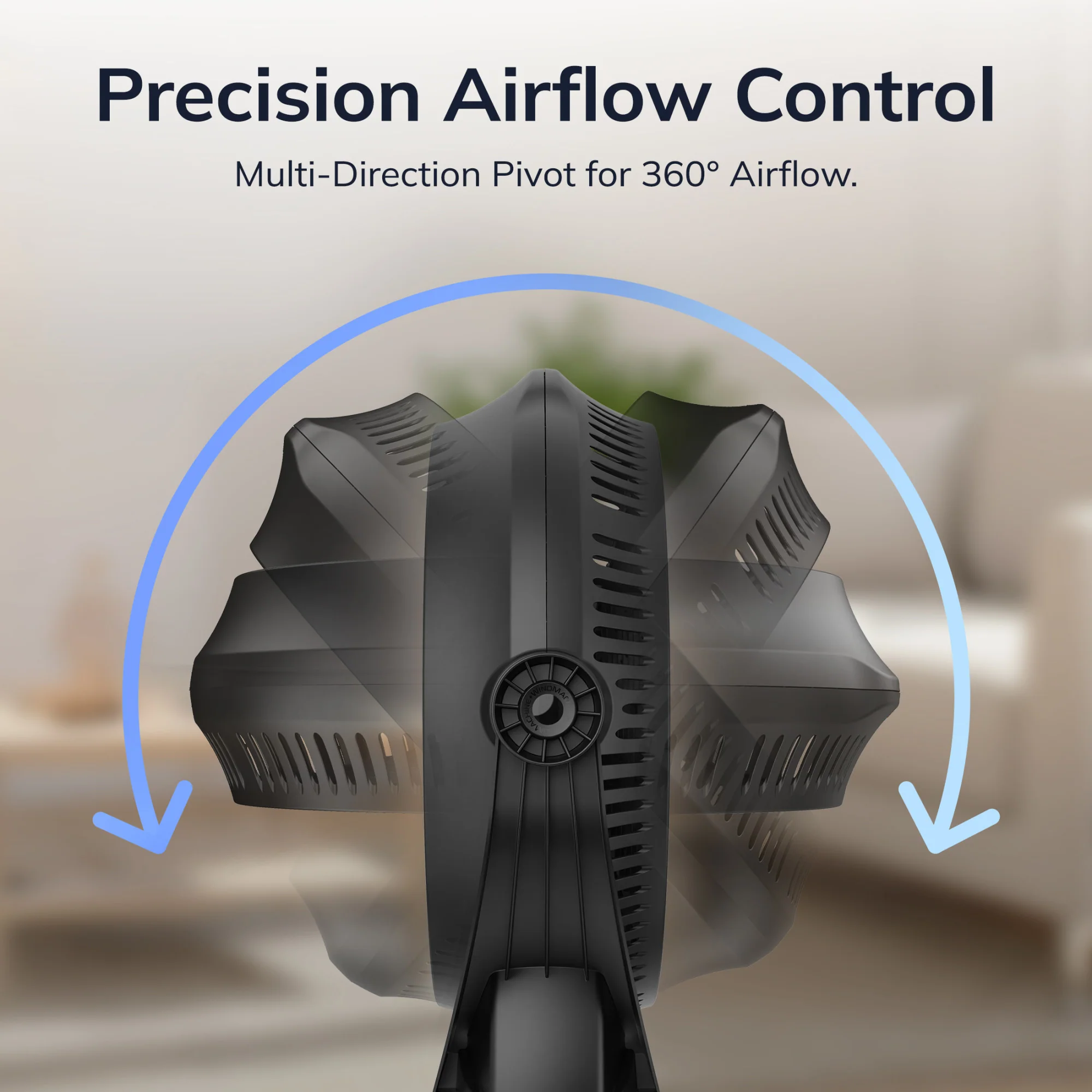 Lasko Wind Machine 20" Air Circulator Fan: 3-Speed, 360° Airflow, Black - Image 5