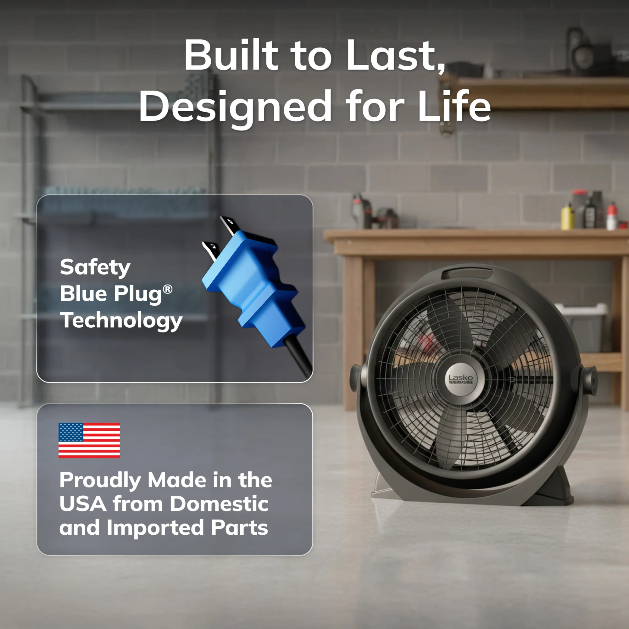 Lasko Wind Machine 20" Air Circulator Fan: 3-Speed, 360° Airflow, Black - Image 6