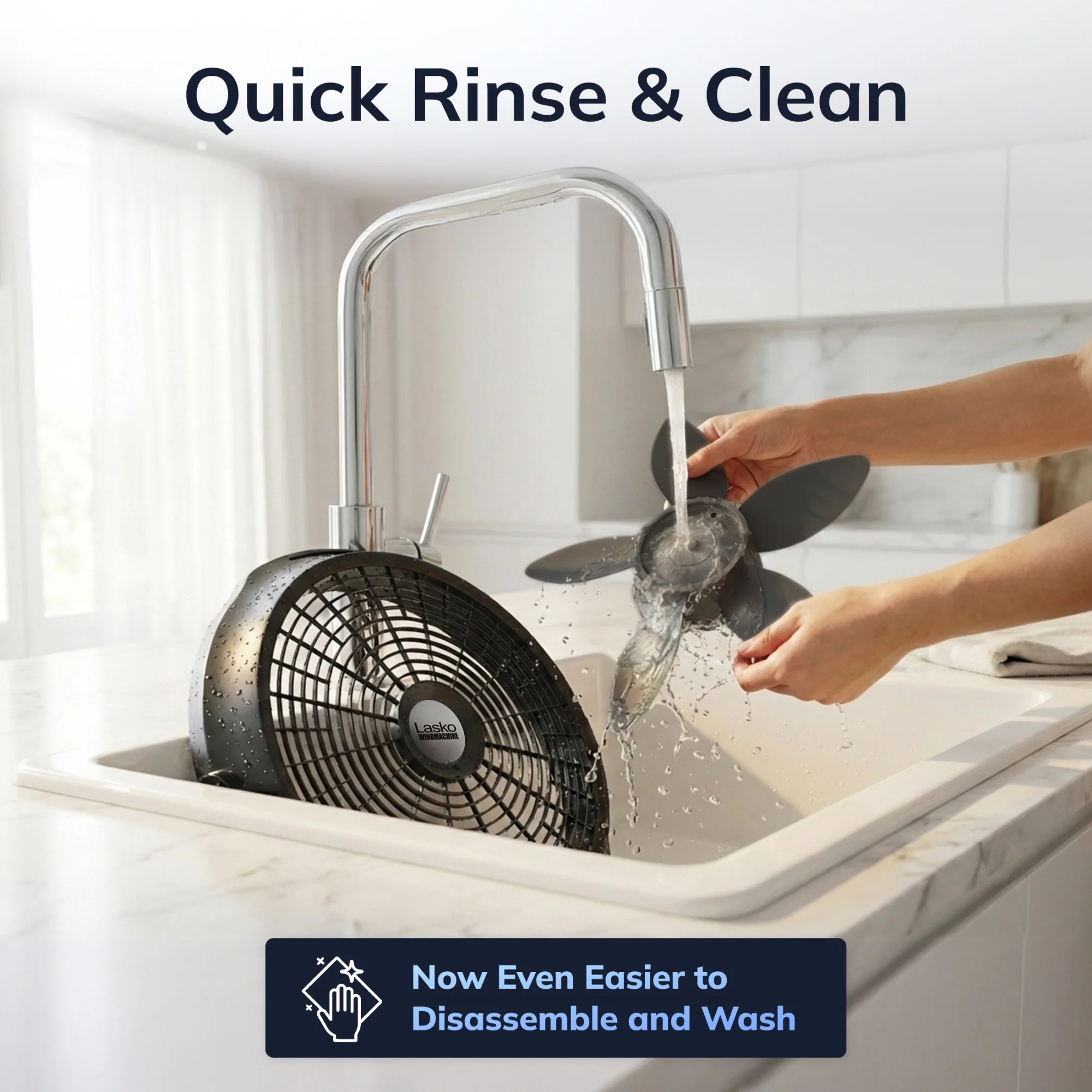 Lasko Wind Machine 20" Air Circulator Fan: 3-Speed, 360° Airflow, Black - Image 8