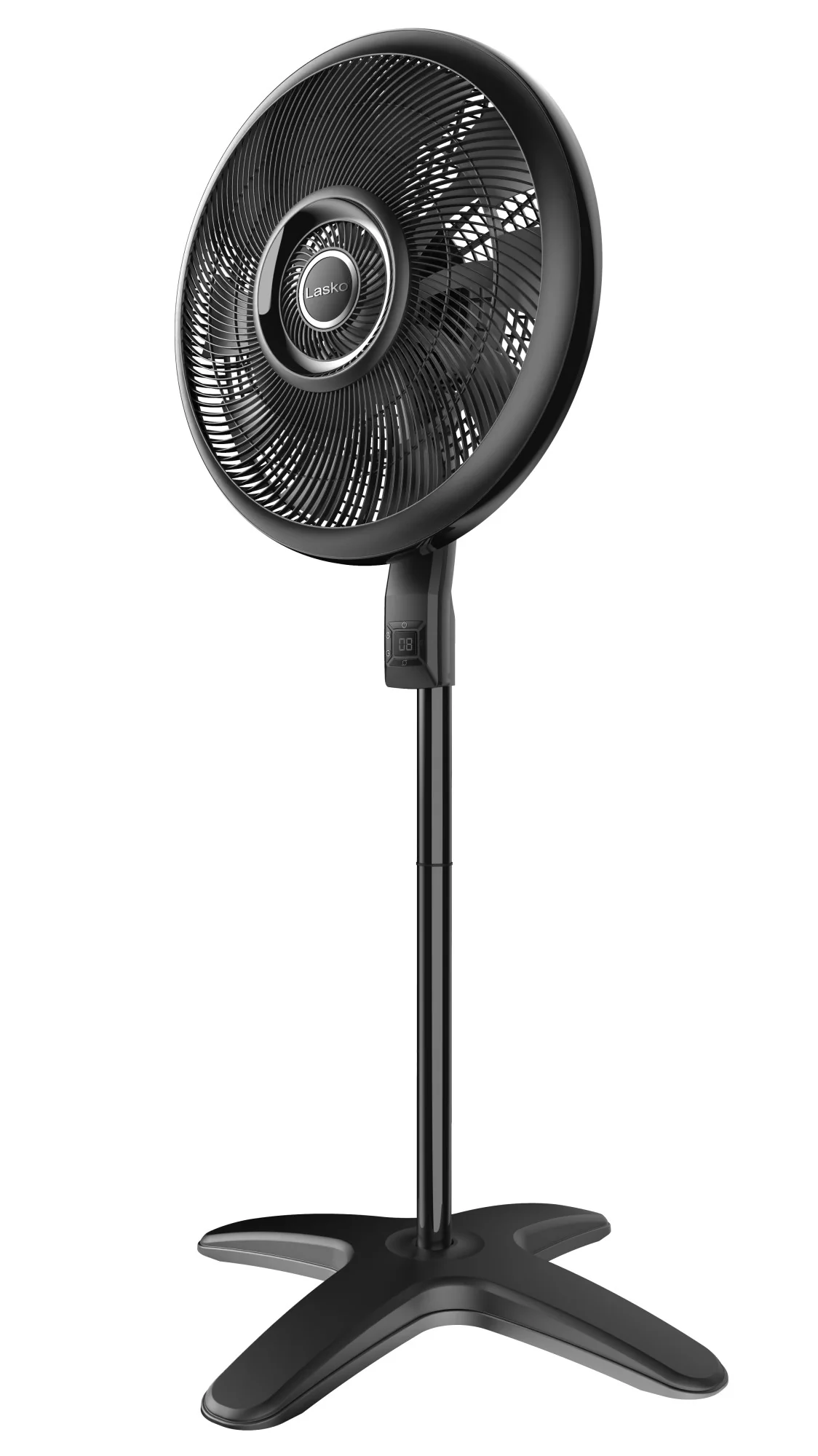 Lasko Windstorm 18" Pedestal Fan: Oscillating, 4-Speed, Remote, Black